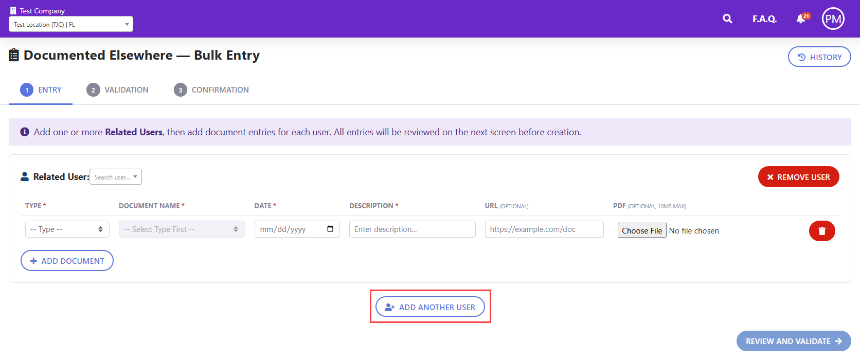 Multiple users added